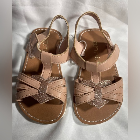 Annie Baby Girls Sandals Strappy Sling Back Open Toe Shoes NWT Sz 6M - Picture 1 of 8